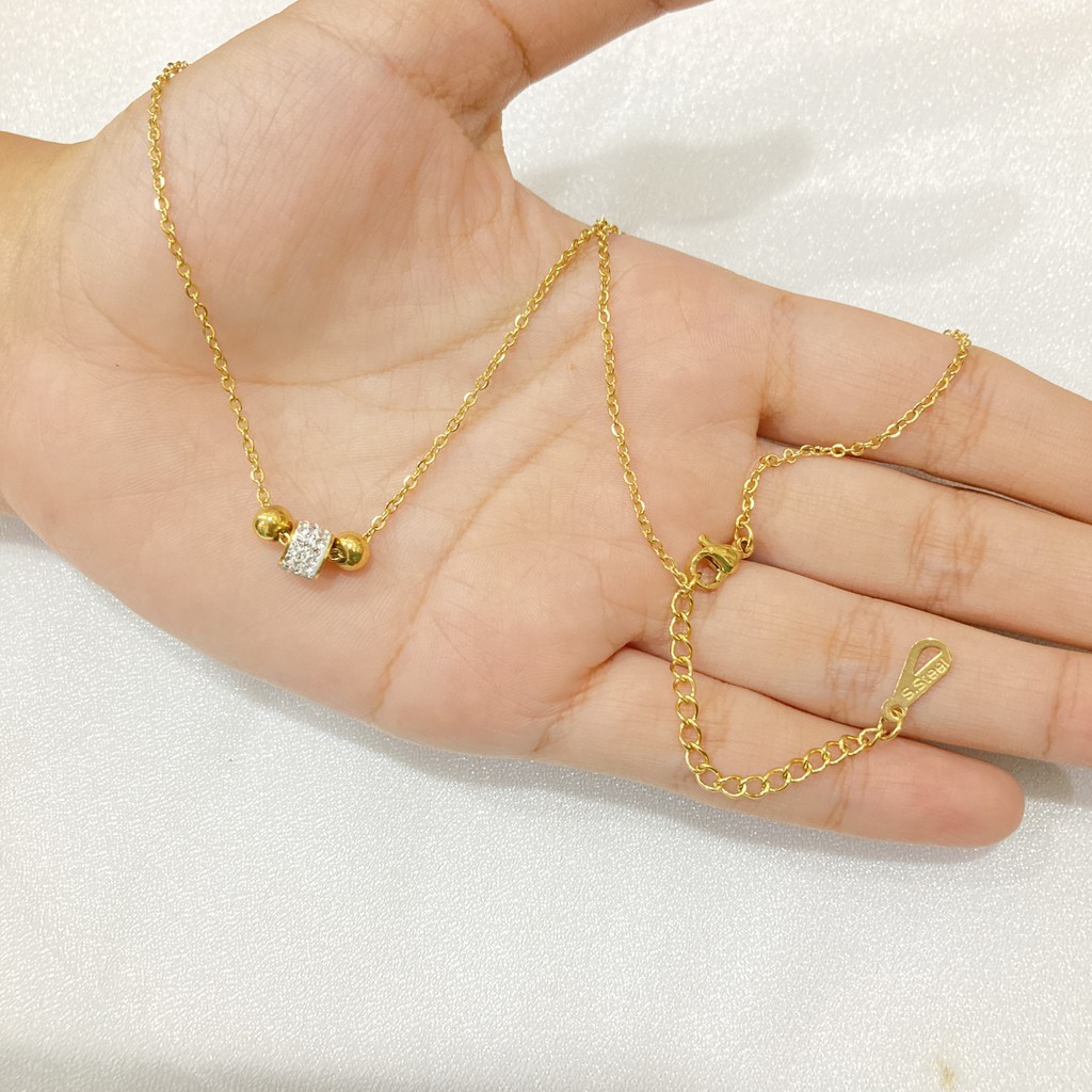 Kalung Wanita Warna Rose Gold Aksesoris Perhiasan L21B