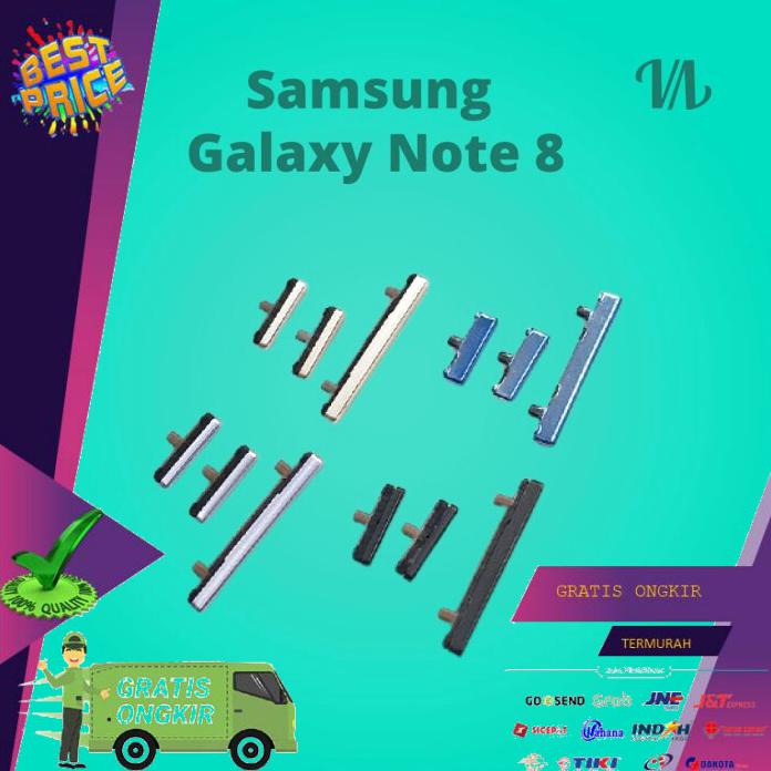 SPAREPART HP TOMBOL POWER ON OFF VOLUME BIXBY SAMSUNG GALAXY NOTE 8 satu set