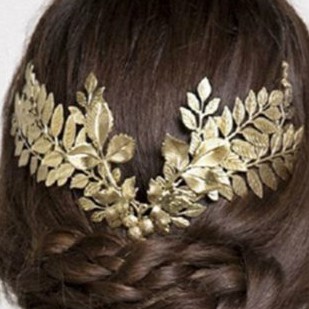 [PRODUK FAVORIT] HEADPIECE WEDDING AKSESORIS PENGANTIN TIARA BANDO GOLD ARE011