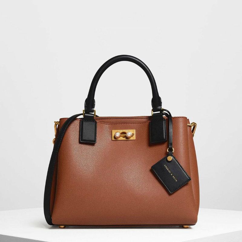 CK top handle structured bag