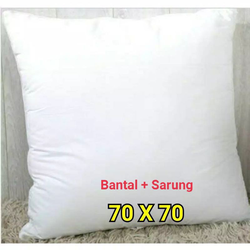 Bantal Lantai Kotak Jumbo Ukuran 70x70 Dakron Pree Sarung