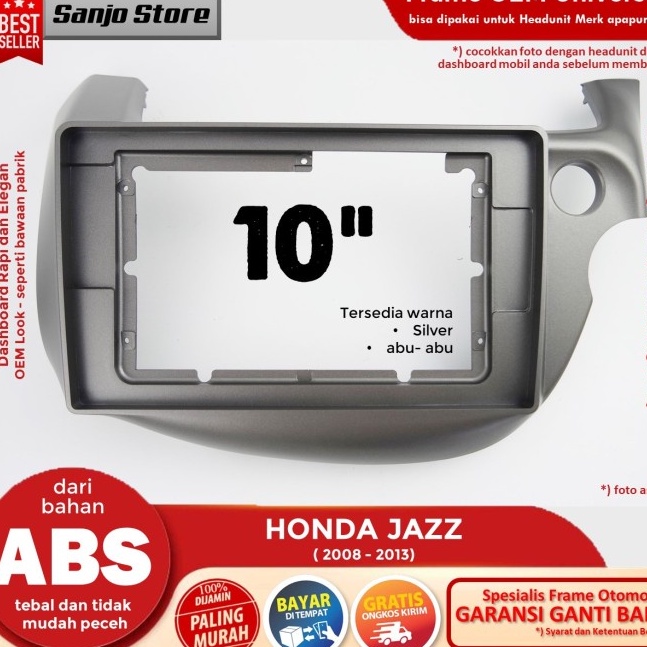 Terlaris Frame Oem 2008-2013 Honda Jazz Ge8 Head Unit Android 10 Inch Universal