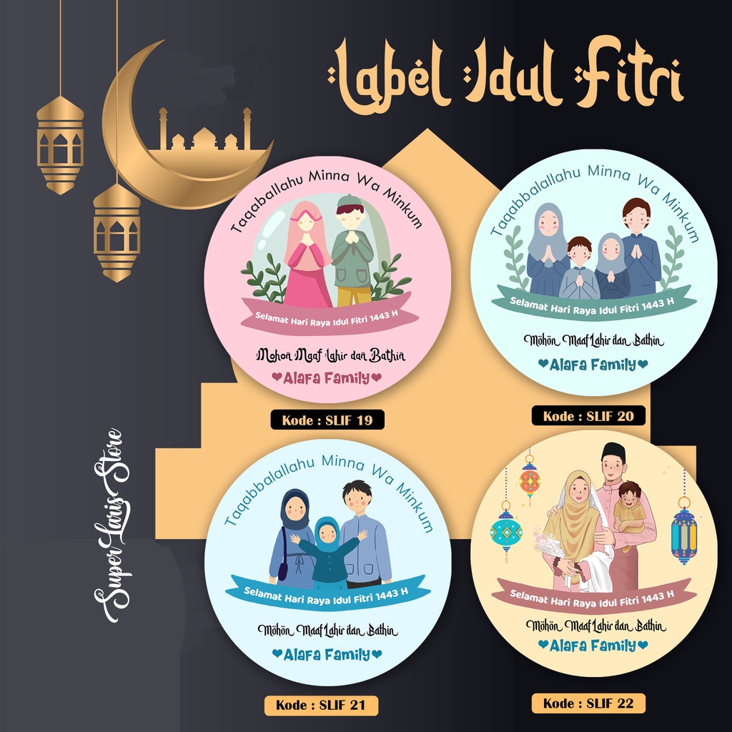 

SuperLarisStore Label Idul Fitri 19-22 / Stiker Hampers Lebaran