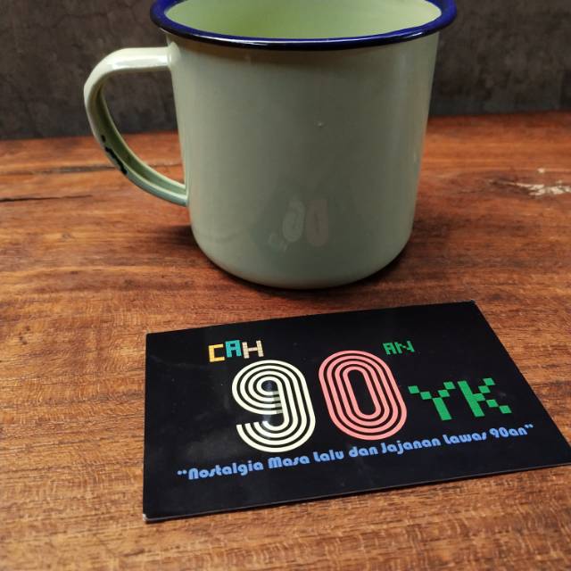 Gelas ENAMEL Polos Ijo 7cm JADUL 90an. Mug Ndeso Blek Seng. Alat Dapur Makan Minum Klasik. MURAH