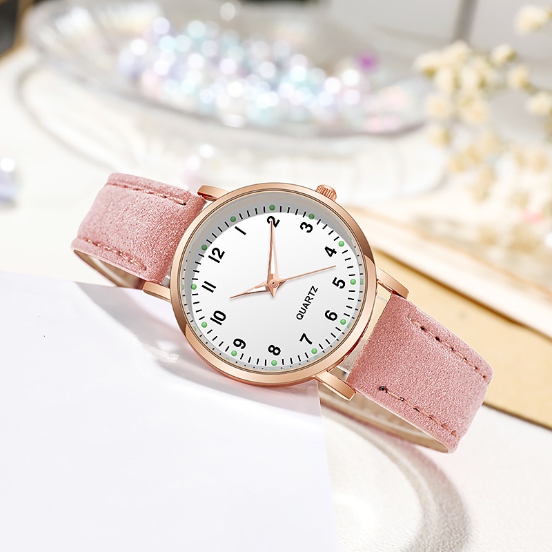 [COD] Jam Tangan Wanita Strap Pu Leather Casual Polos / Jam Tangan Wanita Quartz Analog Import