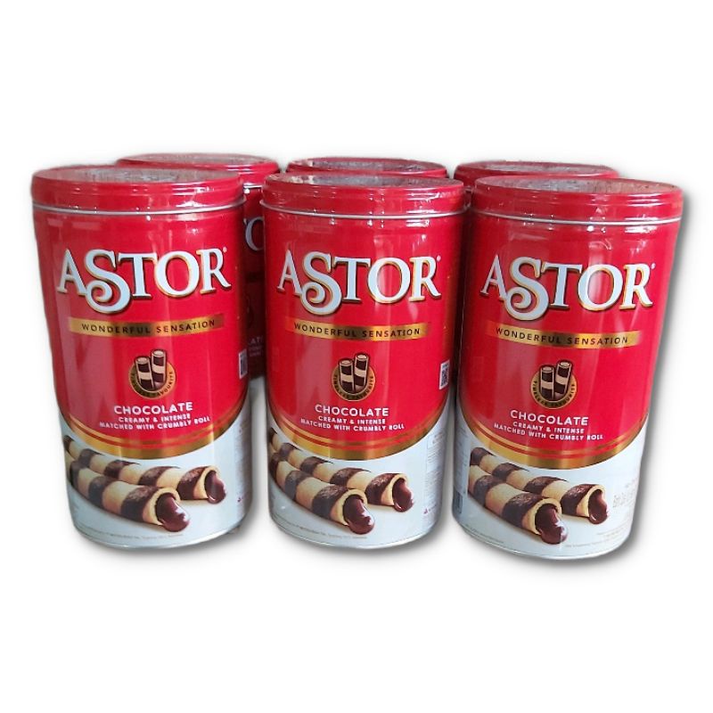 

Swkarton 6 Kaleng Astor Chocolate Wonderful Sensation Kaleng 330gr Wafer Roll Mayora