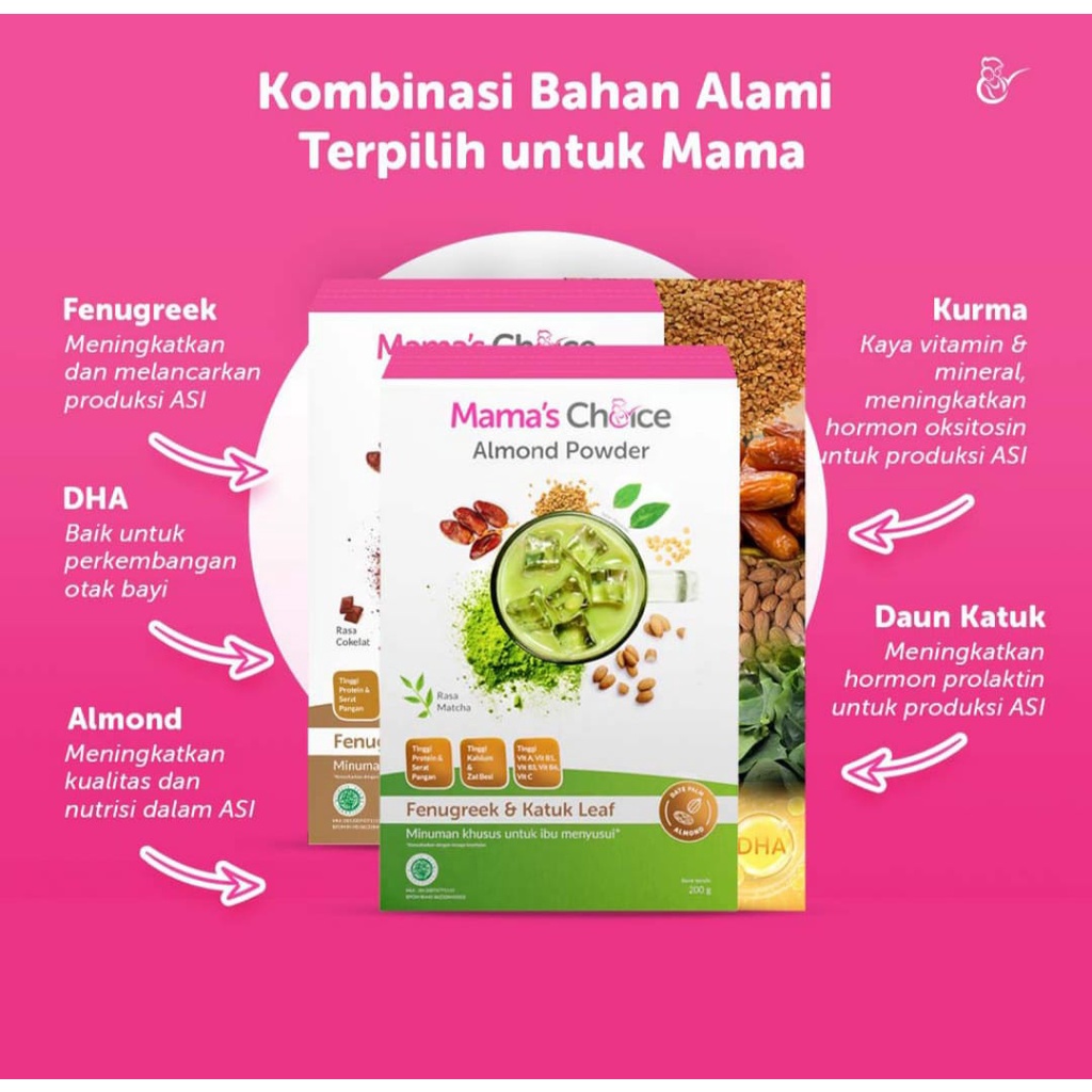 SUSU ALMOND ASI BOOSTER | MAMA'S CHOICE ALMOND POWDER - PELANCAR ASI