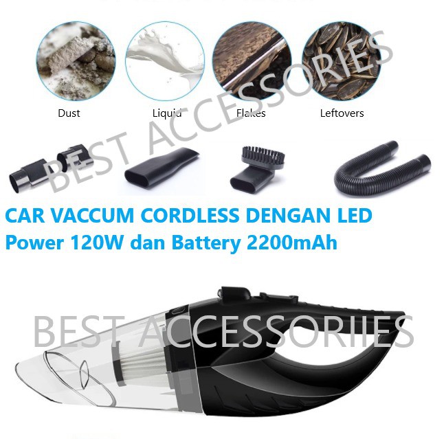 HEPA Car Vacuum CORDLESS Cleaner High Power Vakum Wireless Mobil O593