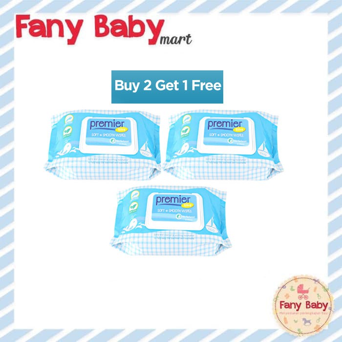 PREMIER BABY WIPES 50S / BUY 2 GET 1