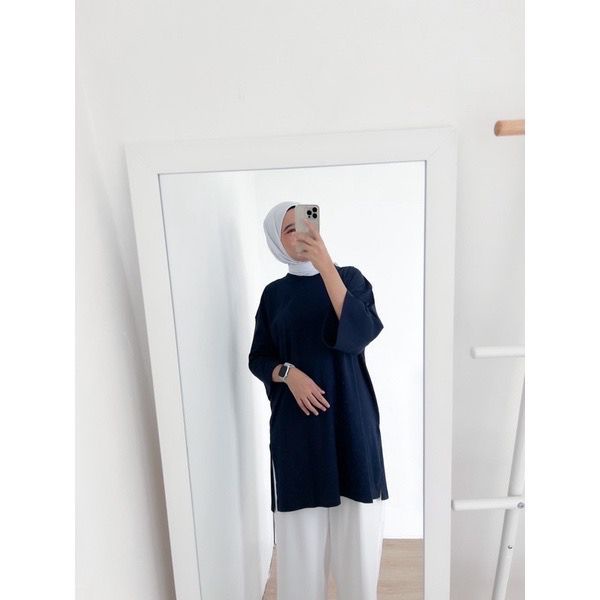 BEFAST - ZFS OOTD Blouse MILAIYA / MYZA OVERSIZE XXL SLIT BLOUSE / Atasan Blus Maxi Jumbo Oversize / Blouse Kekiniaan Remaja / Blouse Polos Casual / Blouse Wanita Hijab / Terbaru 2022 / Terlaris