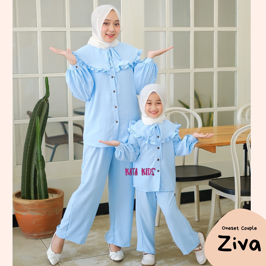 KATA KIDS Couple mom and kids/One set anak/setelan anak Ziva Original by Kata Kids