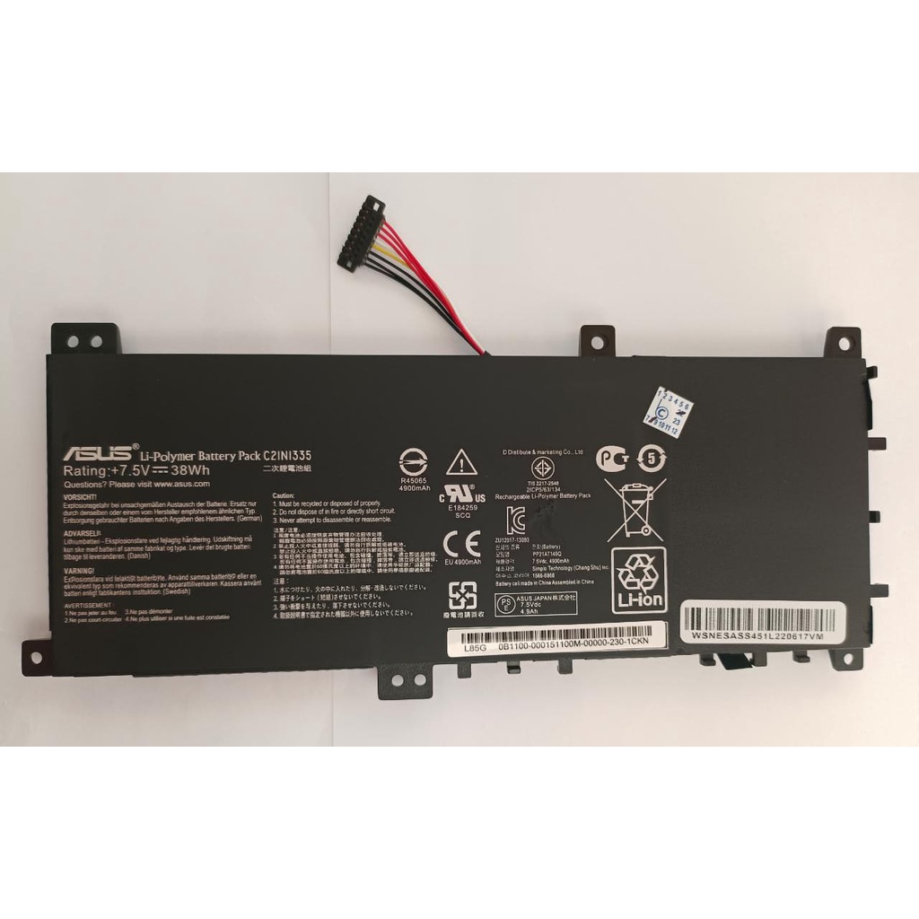 Baterai ASUS A451 A451L A451LN A451LB A451LA C21N1335