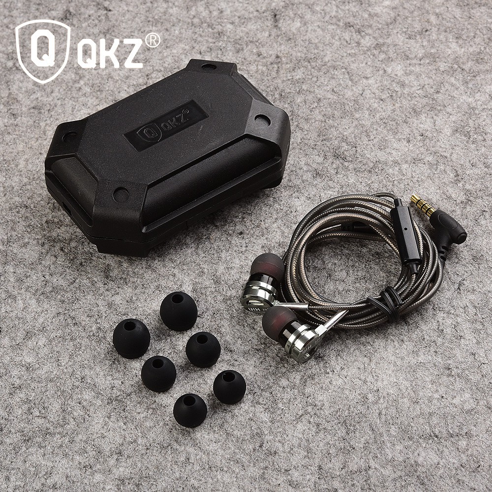 Earphone QKZ Bass Metal dengan Microphone QKZ-DM9 - Silver GARANSI