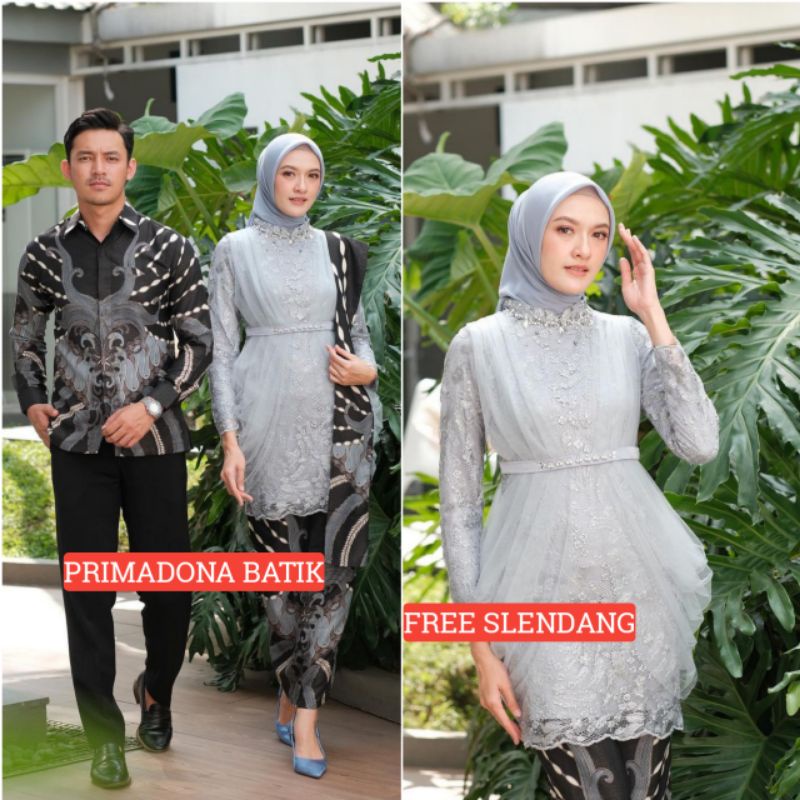 Couple Kebaya Modern Baju Wisuda Tunangan Lamaran Terbaru Baju Batik Brokat Couple  madinah