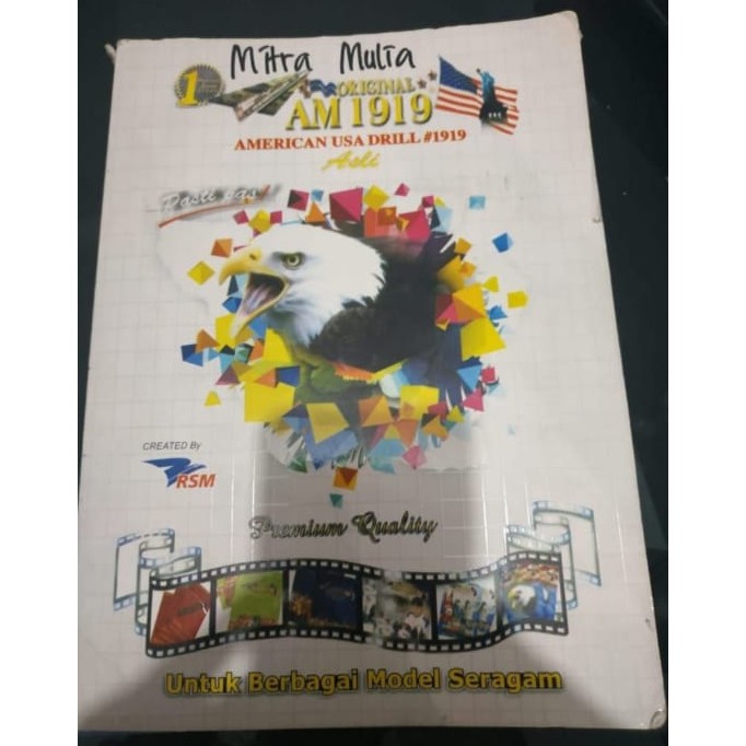 Kain American Drill meteran bahan kain seragam American 1919 Original KATALOG BAG IV