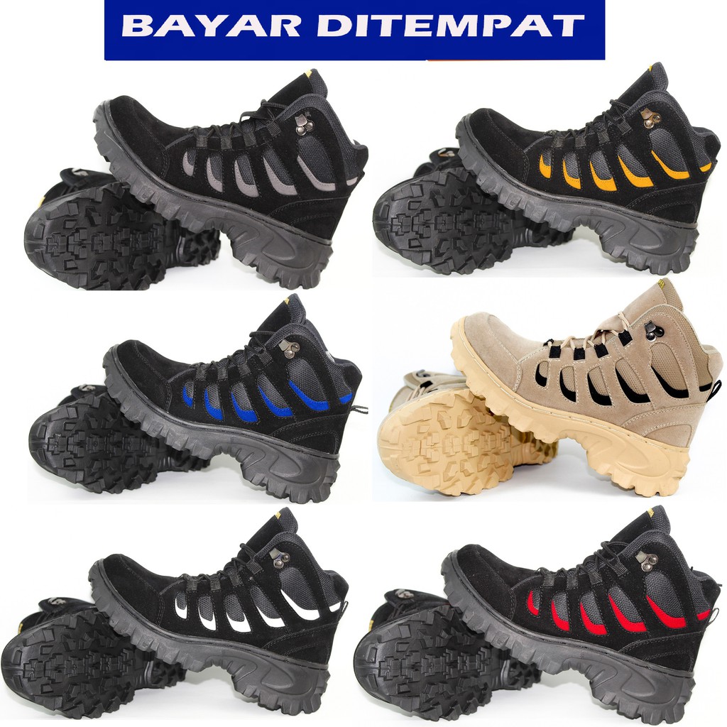 Raigar Tiger Sepatu Pria Boots Safety Ujung Besi Original 6 inci Keren Murah Outdoor Adventur