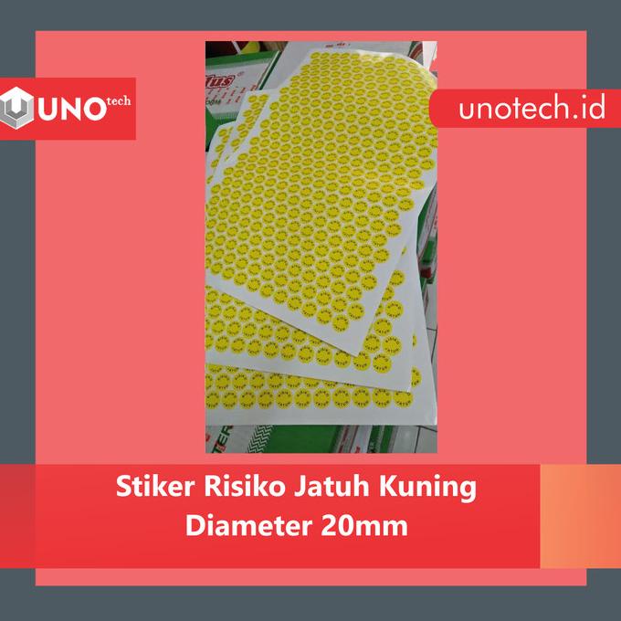 

Stiker Risiko Jatuh Kuning Diameter 20mm