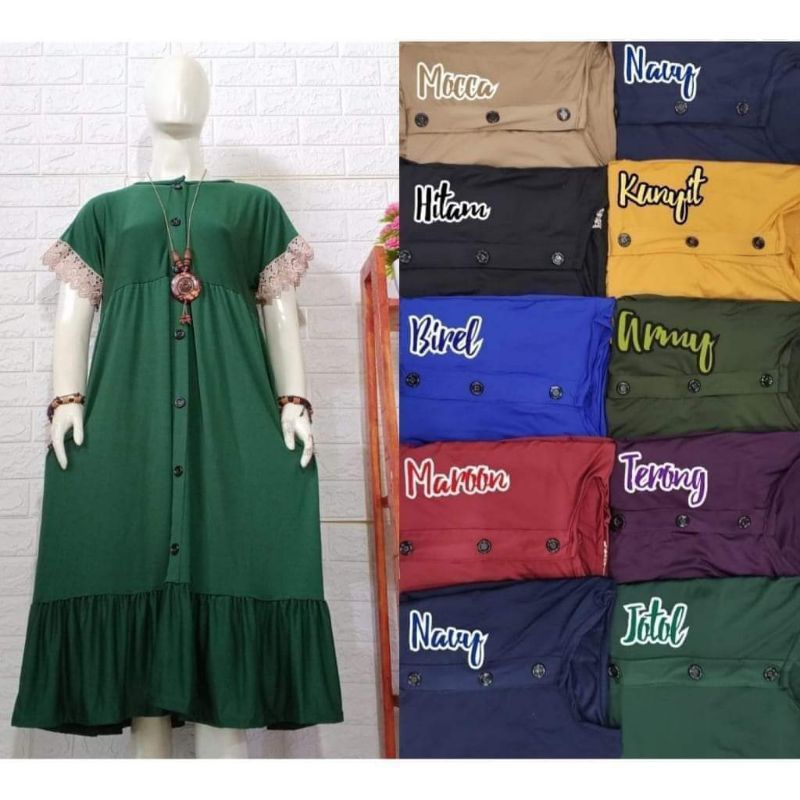 DASTER WANITA MODEL TERBARU / DASTER KEKINIAN / DASTER  MODEL ANDIN / DASTER WANITA BUSUI BAHAN JERS