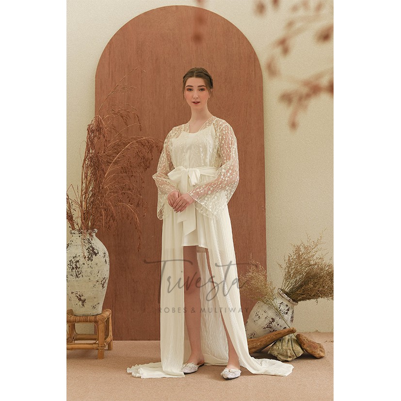 Clarkia Robe - Flower Endurance Collection - KIMONO ROBE PENGANTIN / BRIDESMAID