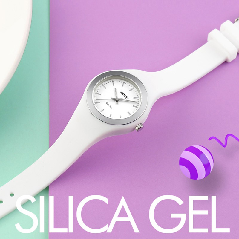 NEW ✪ • SKMEINDONESIA ™ • SKMEI 1722 ORIGINAL Jam Tangan Wanita Analog Tali Silicone Waterproof