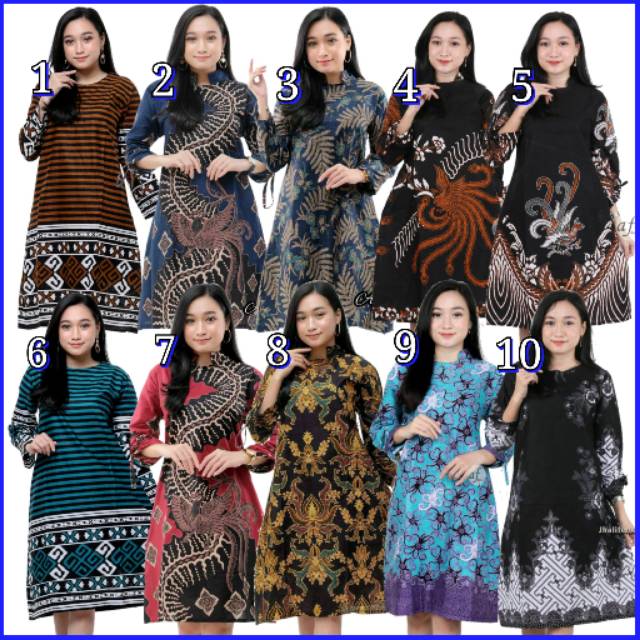 ATASAN BATIK  WANITA TUNIK BATIK PEKALONGAN  VARIAN MOTIF 