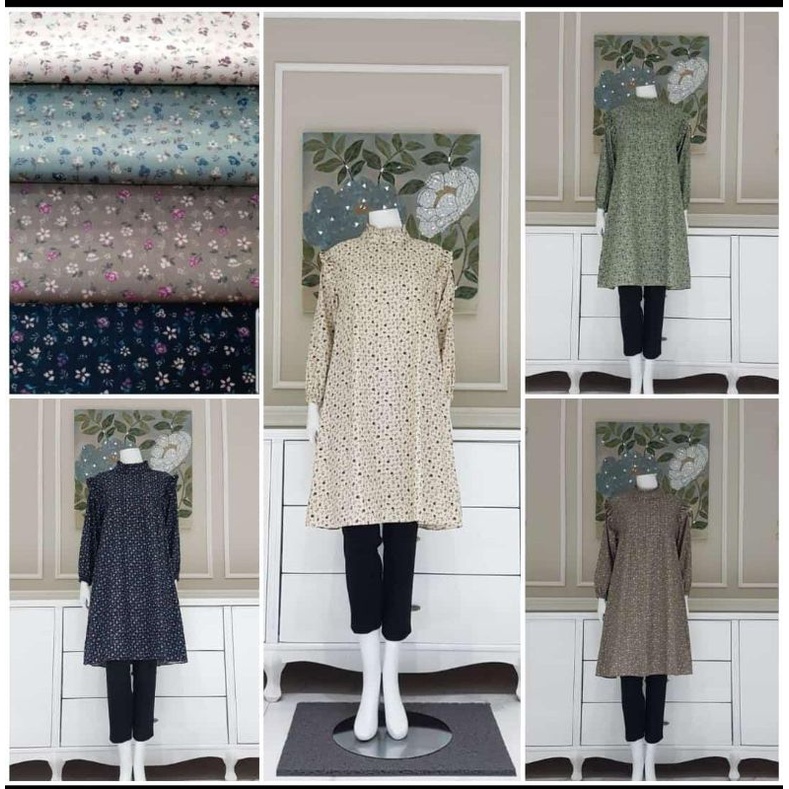 Long Tunik katun jepang offnacle dada ori by edness kayla