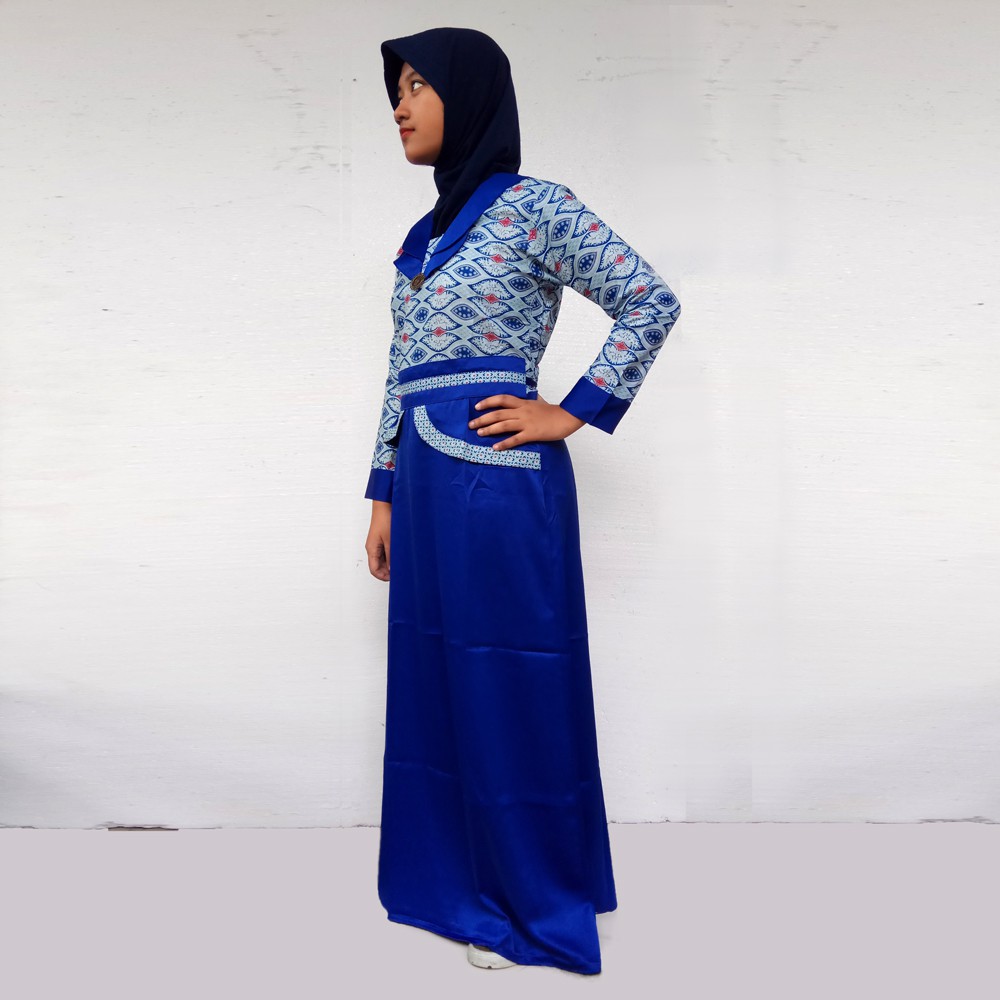 Gamis Batik Kombinasi Rok Satin SALE