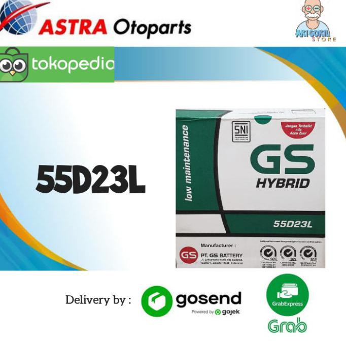 Aki mobil Mitsubishi Lancer Gs hybrid 55d23l