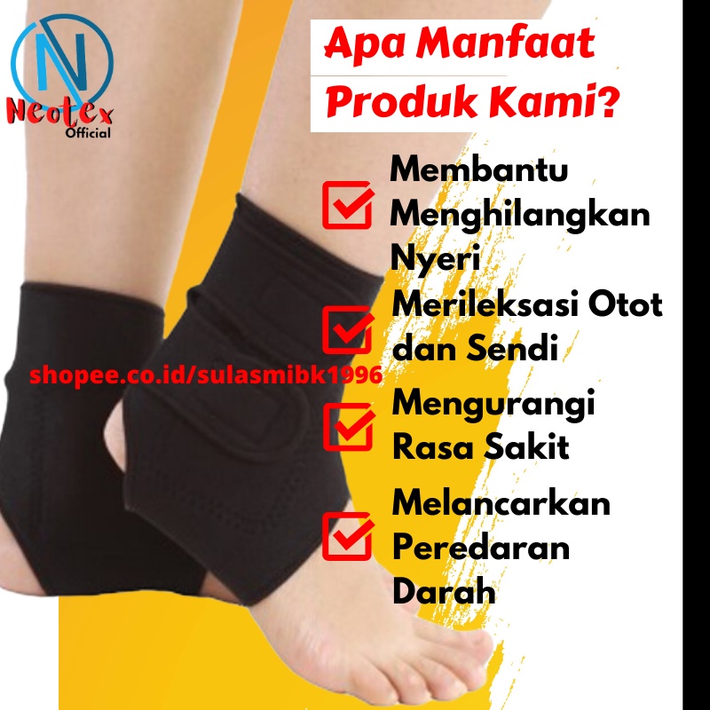 Deker Ankle Korset Terapi Pergelangan Kaki Magnetik Magnet Pemanas Engkel Nyeri Kaki