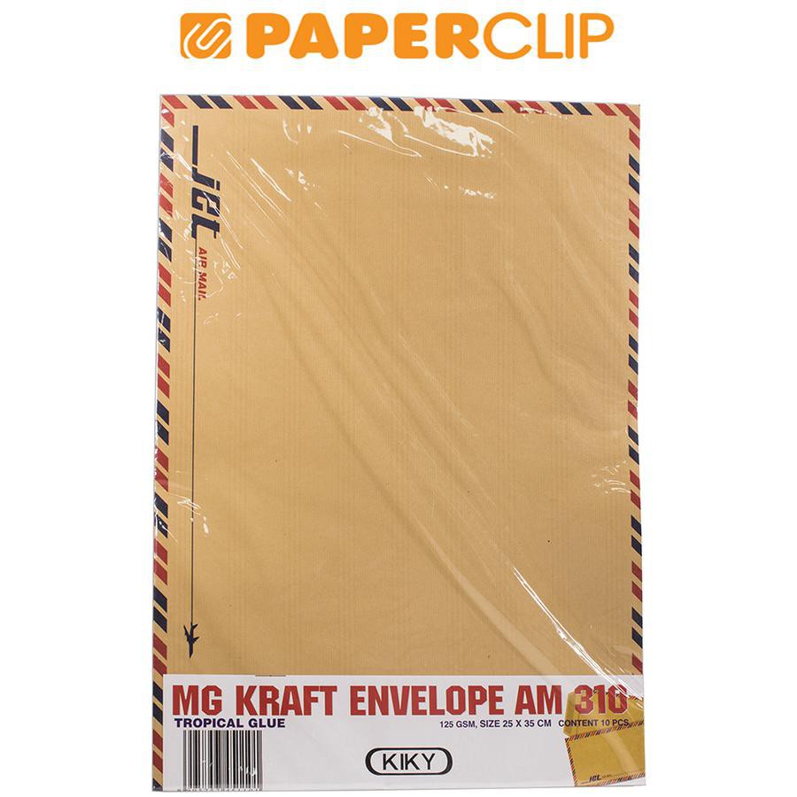 

AMPLOP COKLAT KIKY 310@10 125G AIR MAIL LEM