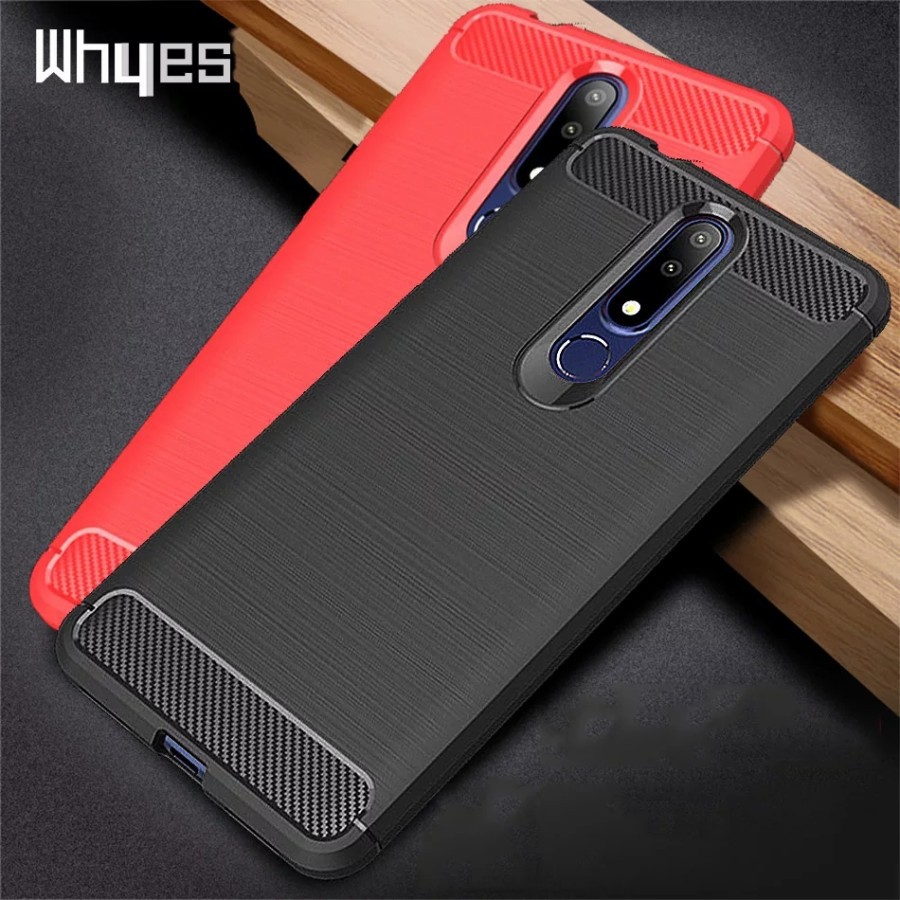 NOKIA X3 CASE NOKIA 3.1 PLUS CASE CARBON FIBER ANTI SHOCKPROOF