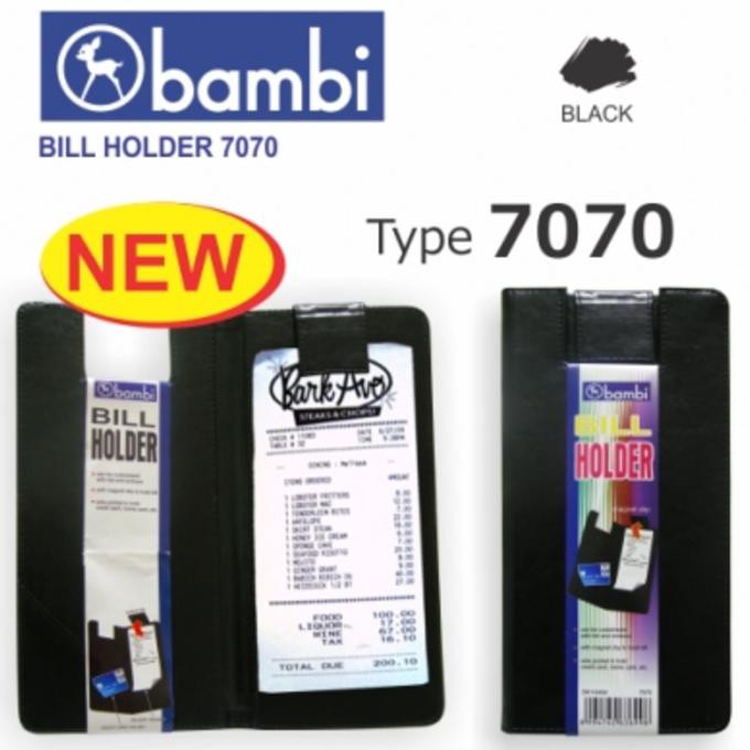 

Laris Manis BILL HOLDER BAMBI 7070 TEMPAT BILL / BON min order 200 Harga Promo