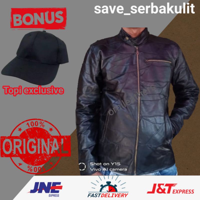 jeket pria kulit asli