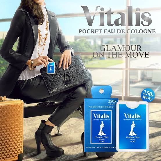 VITALIS POCKET EAU DE COLOGNE 18ml London, Moscow, Milan - Parfum Saku