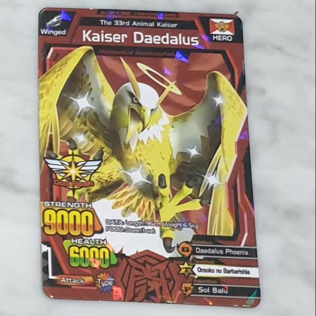Mainan kartu animal kaiser daedalus