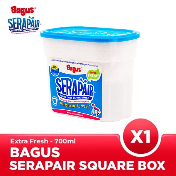 Ktmstore Bagus Serapair Square Box serap air 700 ml Extra Fresh Biru W-20402