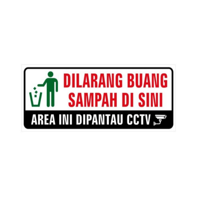 

stiker dilarang buang sampah disini stiker himbau dilarang stiker sampah uk 23x10cm