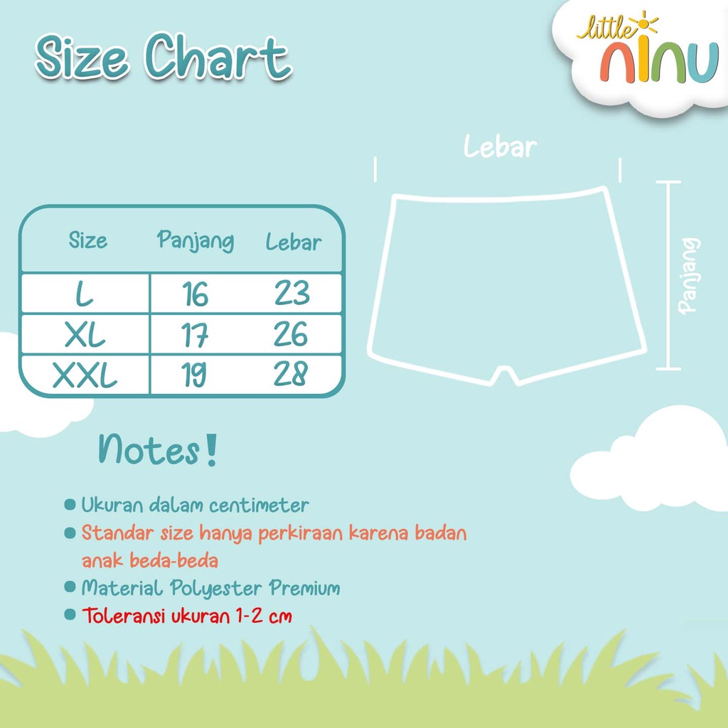 LITTLE NINU CD Celana Dalam Boxer Anak Premium 0003