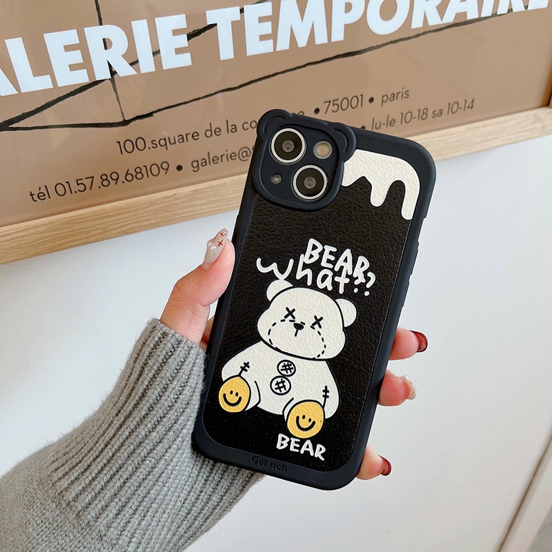 Casing Soft case Tpu Motif Beruang Kartun Untuk iPhone 11 / 12 / 13 Pro Max / 7 / 8 + / XR / X / XS Max