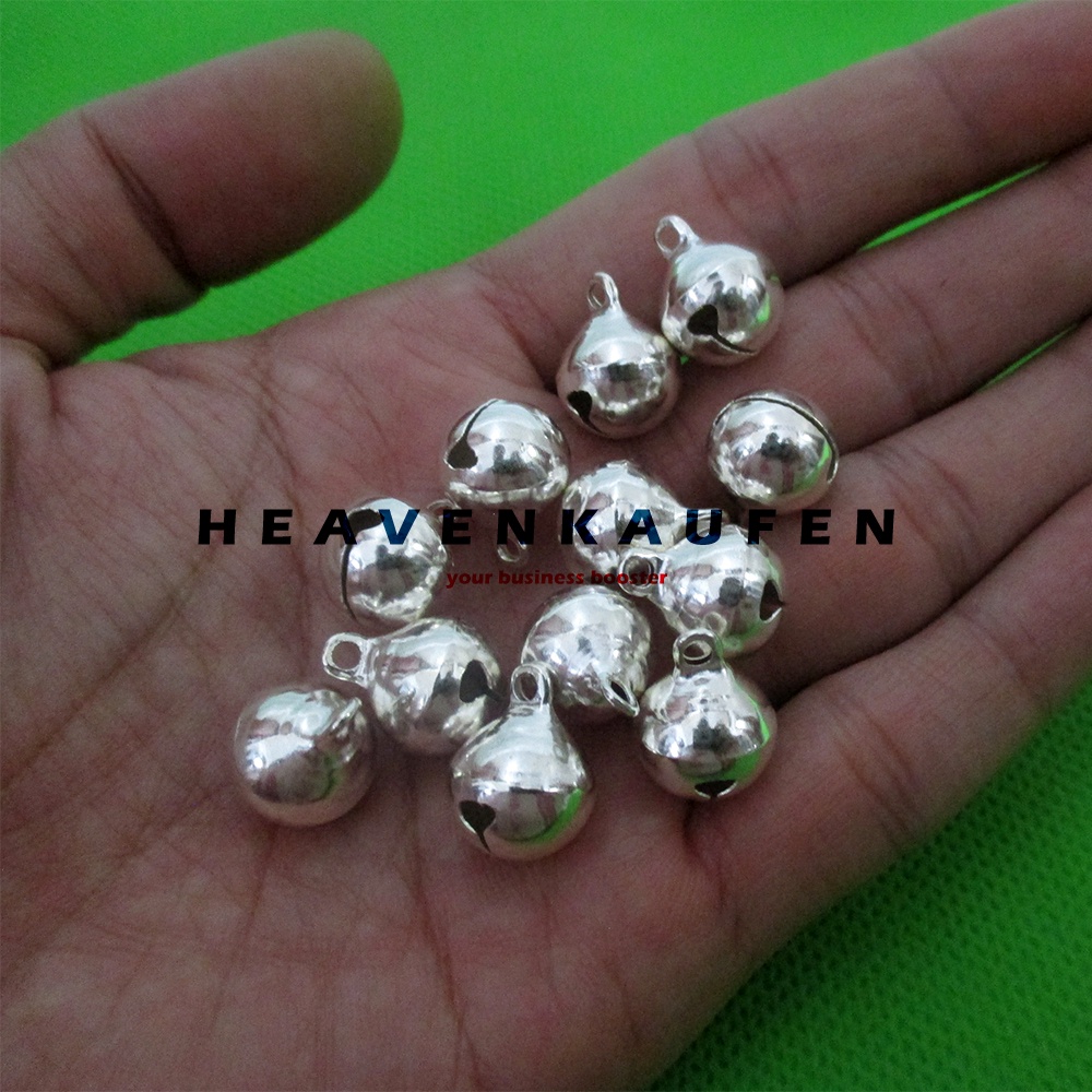 Klintingan Krincingan Lonceng Bell Warna Silver Untuk Hewan Peliharaan Craft DIY Dll Per Lusin