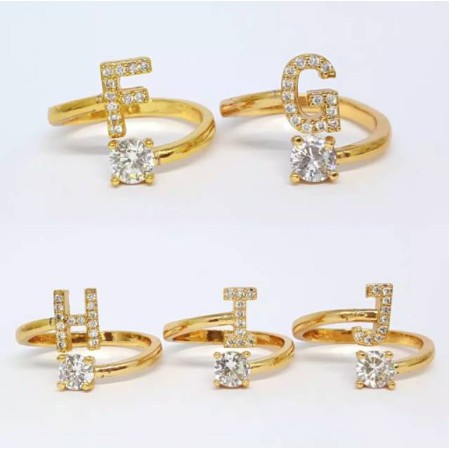 NCFF Cincin xuping / cincin alfabet / cincin huruf Xuping/ cincin inisial nama xuping
