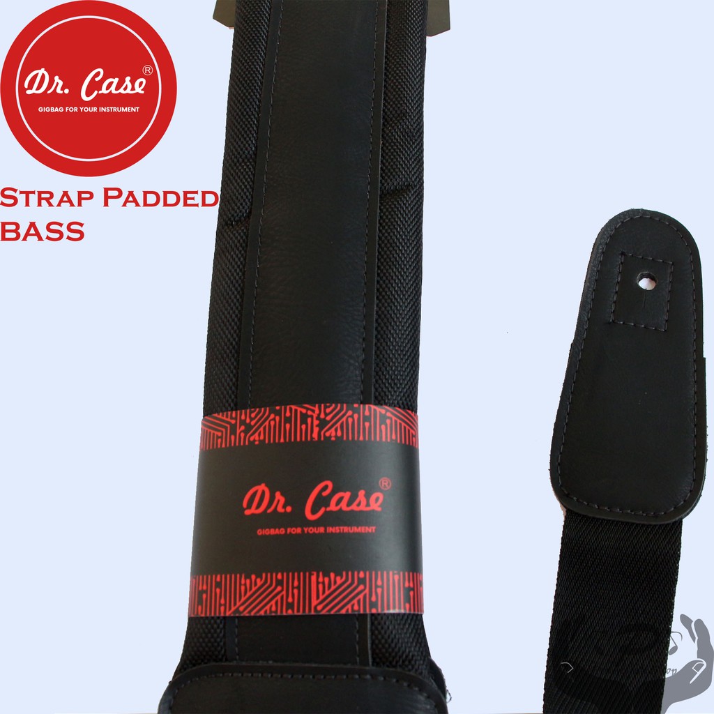 Strap Gitar Bass Hitam Dr Case Padded Series Tebal Kuat Nyaman Empuk