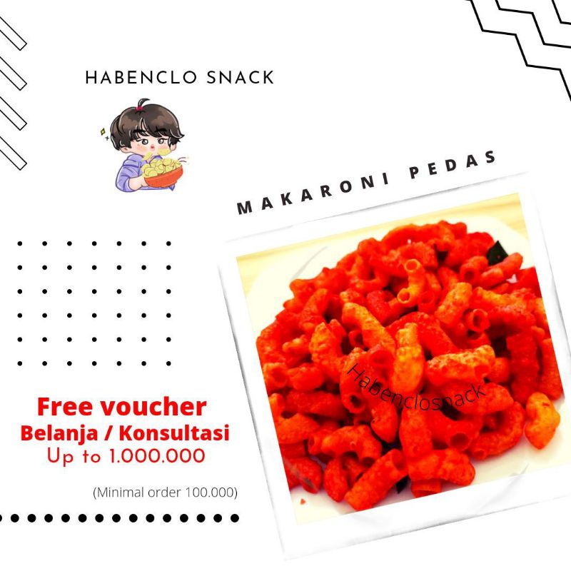 

Habenclo Snack Ngemil Makaroni Pedas Daun Jeruk