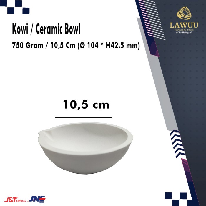 Kowi putih Mangkuk lebur emas diameter 10,5 cm /750 gram ,Hi Quality