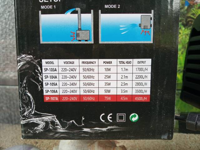 Mesin Pompa Celup Sakkai SPA SP-107A Mesin Filter Kolam Aquarium Hidroponik Waterfall Power Head Submersible Pump