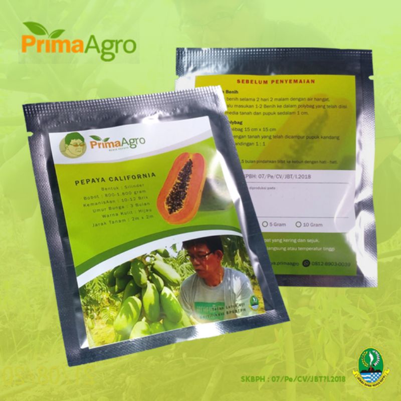

Benih Pepaya California SUPER Prima Agro