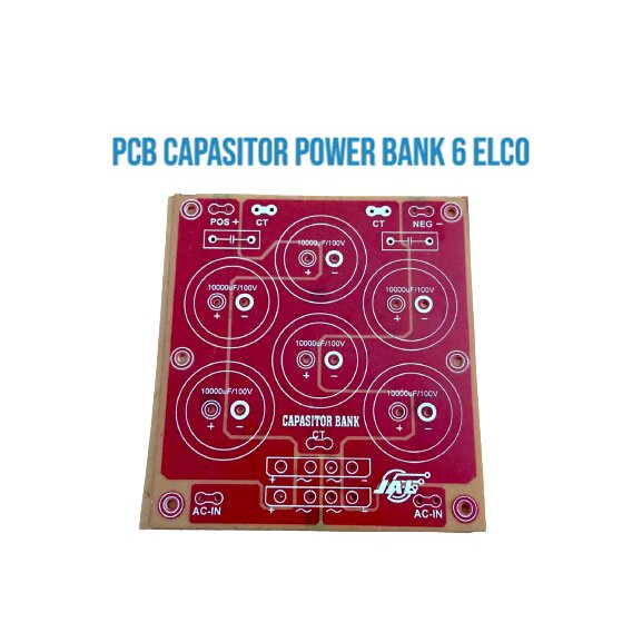 PCB CAPASITOR POWER BANK 6 ELCO PCB MERAH