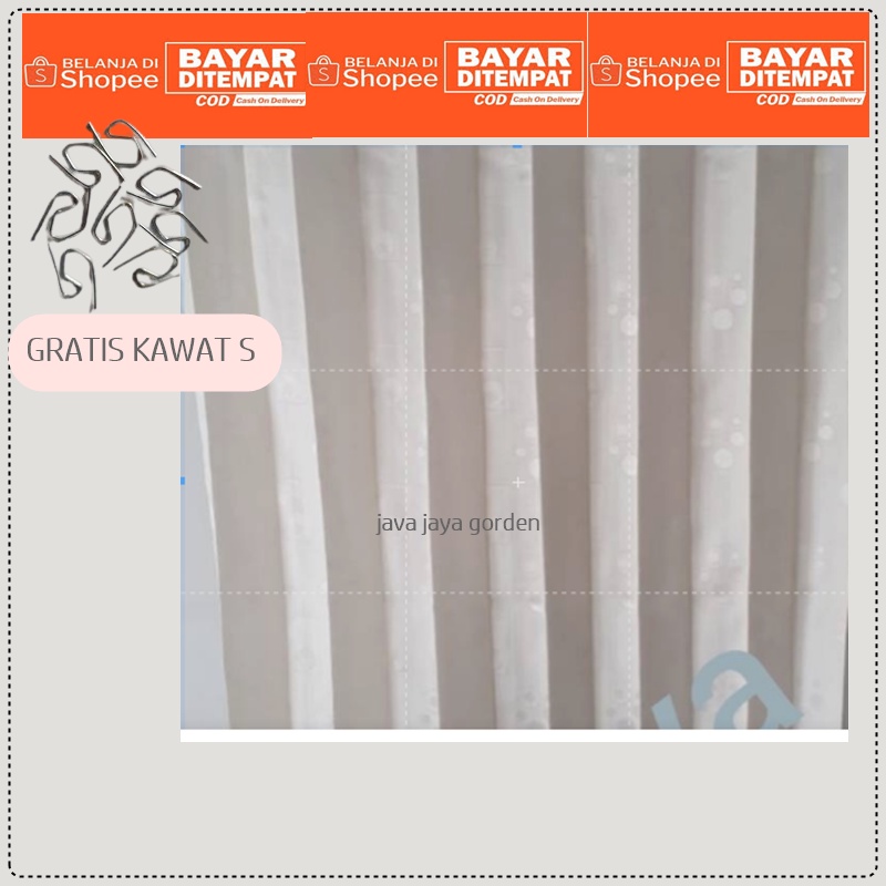 GORDEN TIRAI PINTU TIRAI JENDELA GORDEN TIRAI JENDELA MODEL PILSKET KAWAT S L 1 METER X TINGGI 195 C