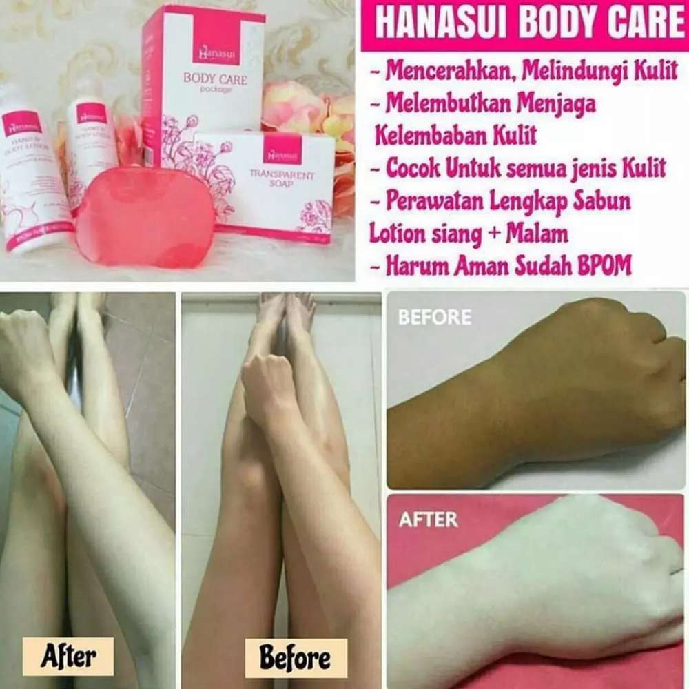 [ORI] HANASUI BODY CARE 3in1 Paket Lengkap untuk Perawatan Kulit Lebih Cerah Seketika | BPOM