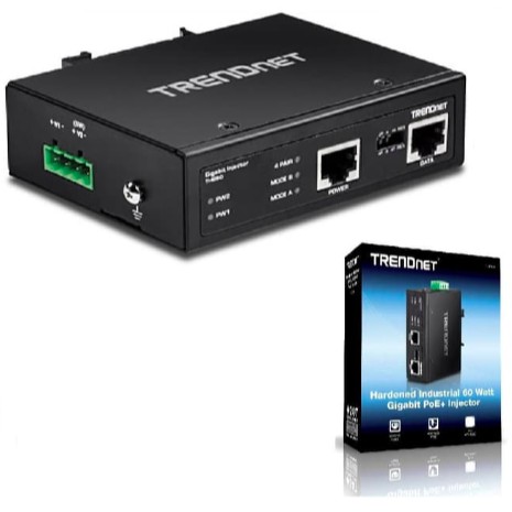 TRENDNET TI-IG60 60w Industrial Gigabit PoE+ Injector